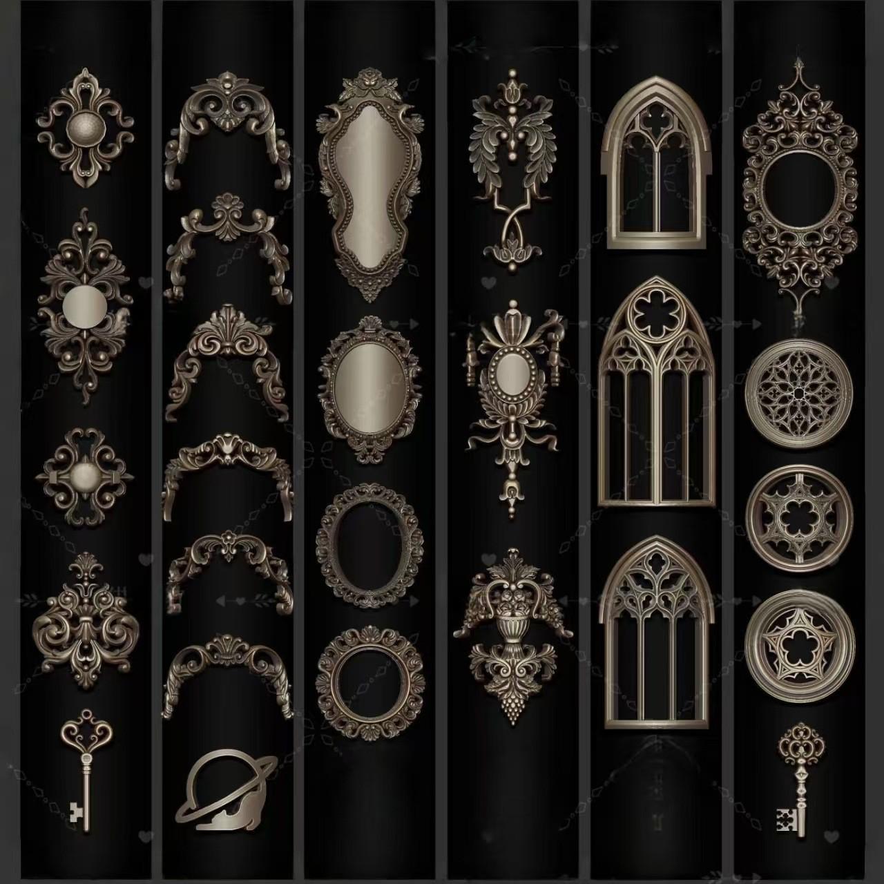 European Retro Floral Nail Art Silicone Mold Collection