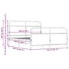 Vidaxl Metal Bed Frame, Without Mattress, Sonoma Oak, 160X200 Cm