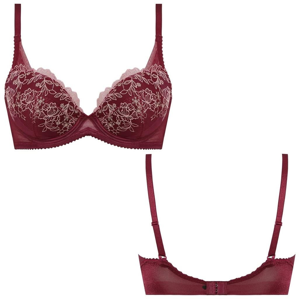 Amostyle Charming Glamor M021 Size B65 Bra, Ballerina's Dream, (Purple),