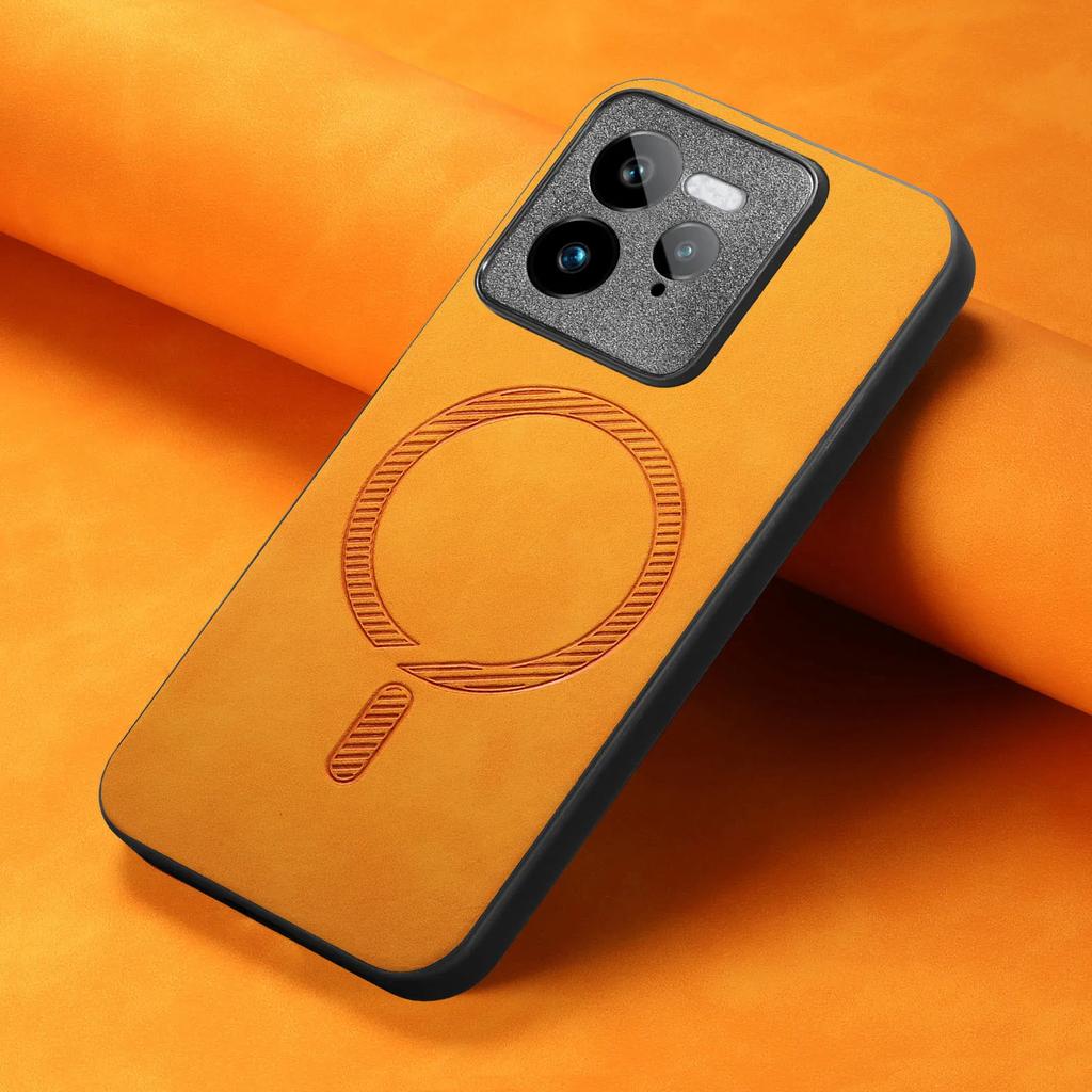 For Magsafe Leather Shockproof Case For Realme GT7 Pro Neo 7 Matte Wireless Charging Protection Cover For Realme 13 12 11 Pro Plus
