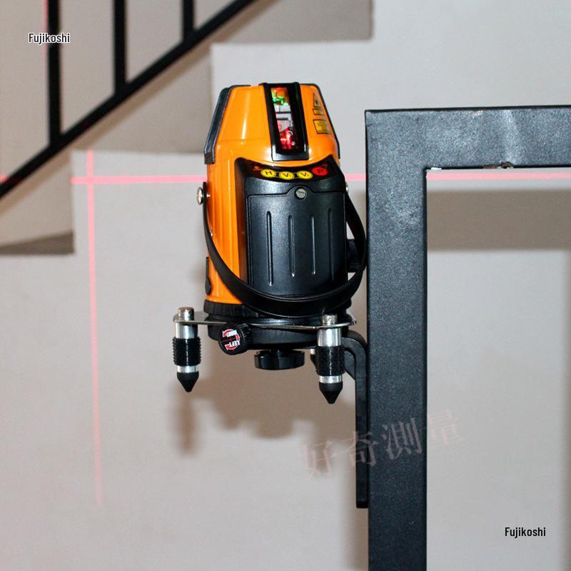 L-Shaped Magnetic Multi-Functional Bracket: Diagonal Line Leveling & High Hanging Tool with 5/8'' Interface