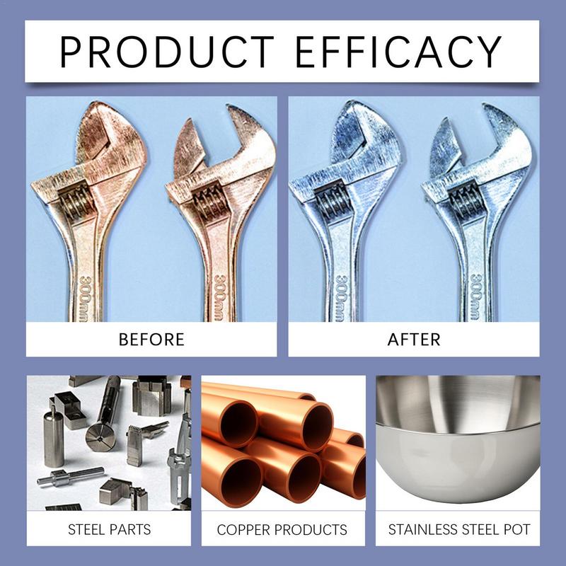 Edelstahl Rostentferner Schnellwirkendes Rostentfernungsspray Rostumwandler für Metall Mehrzweck Metallreiniger Hochleistungsrost