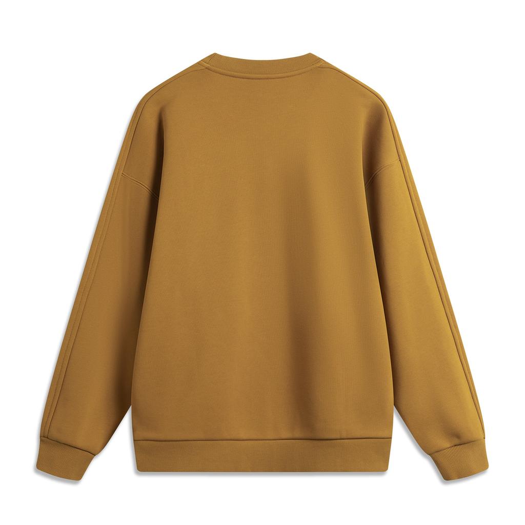 Li Ning Sports Life Collection Sweatshirt Unisex Gold Brown AWDU979-6