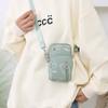 Borsa portatile multifunzionale per telefono, borsa a tracolla in tessuto Oxford, borsa da braccio con cerniera a forma di cuore, borsa a tracolla
