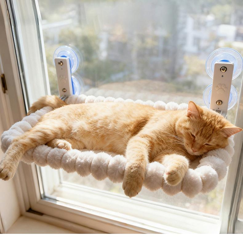 Cat Window Hammock with Strong Suction Cups – Cozy Perch for Indoor Cats
