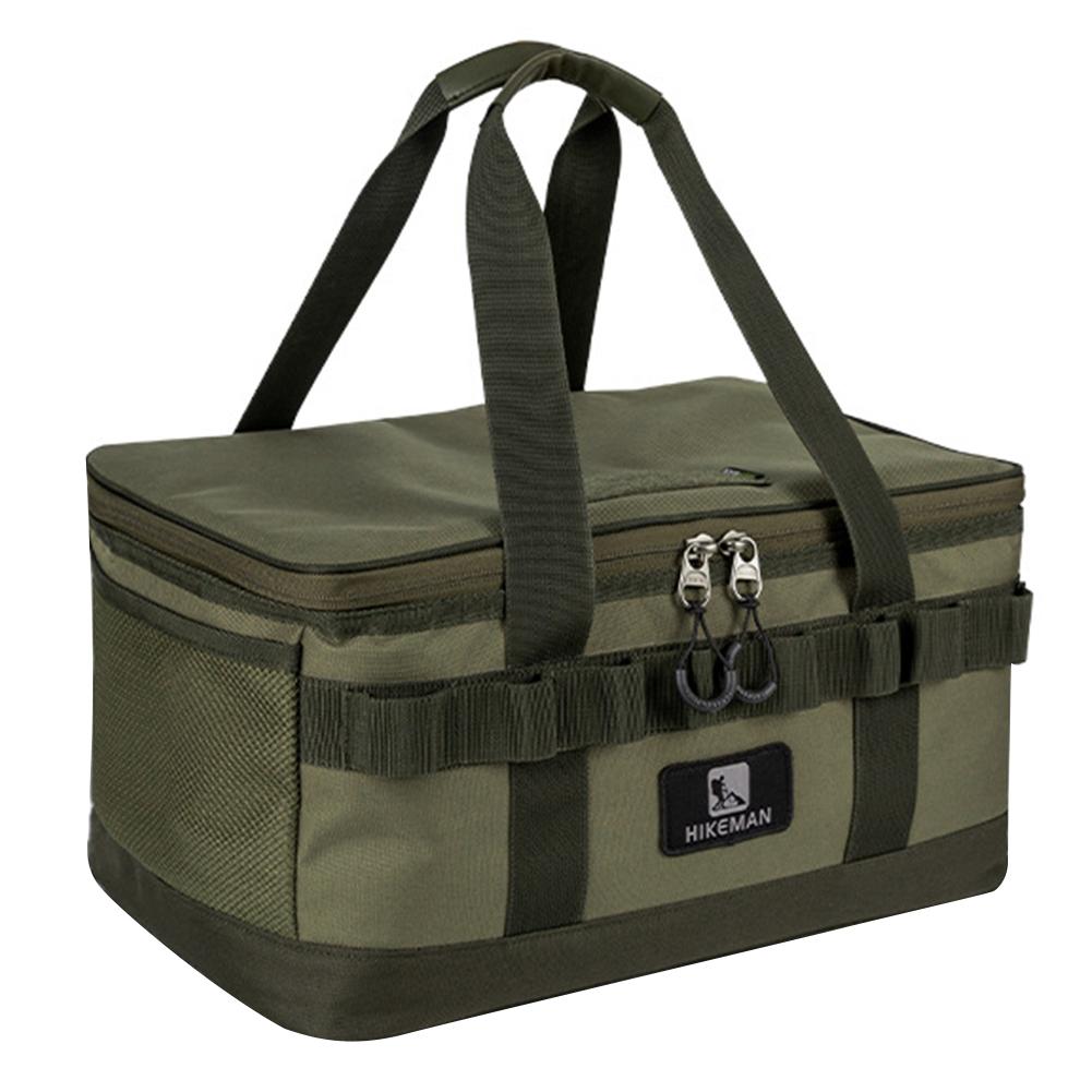 20L Camping Kitchen Organizer with Dual Zipper Cookware Utensils Kit Bag Camping Cooking Utensil Organizer for Camping Picnic