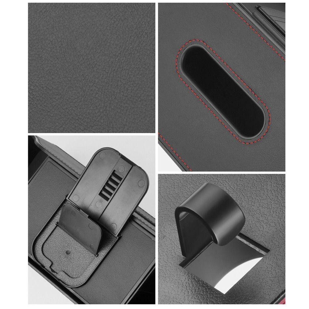1Pcs Auto Interior Storage Car Tissue Box Holder with 2 Cup Holders Headrest Hooks  Car Accessories