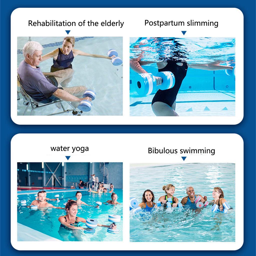 Wasserhanteln, 2er-Set, Wasserhanteln, Pool-Widerstand, Wassergewicht, Wasser-Aerobic, hochdichter EVA-Schaum, Pool-Fitness
