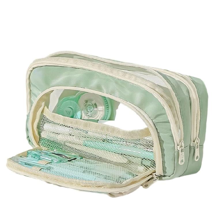 

Великий пенал Велика місткість Пенали для ручок Портативні органайзери для ручок Сумка для зберігання Дорожні косметички для студента підлітка зелений