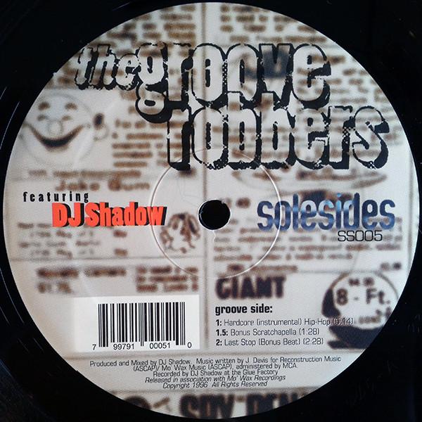 

12-дюймовая пластинка DJ SHADOW THE GROOVE ROBBERS CH Хардкорный Инструментальный Хип-Хоп F SS005 Solesides 1996 US Rap HipHopRB Б/у