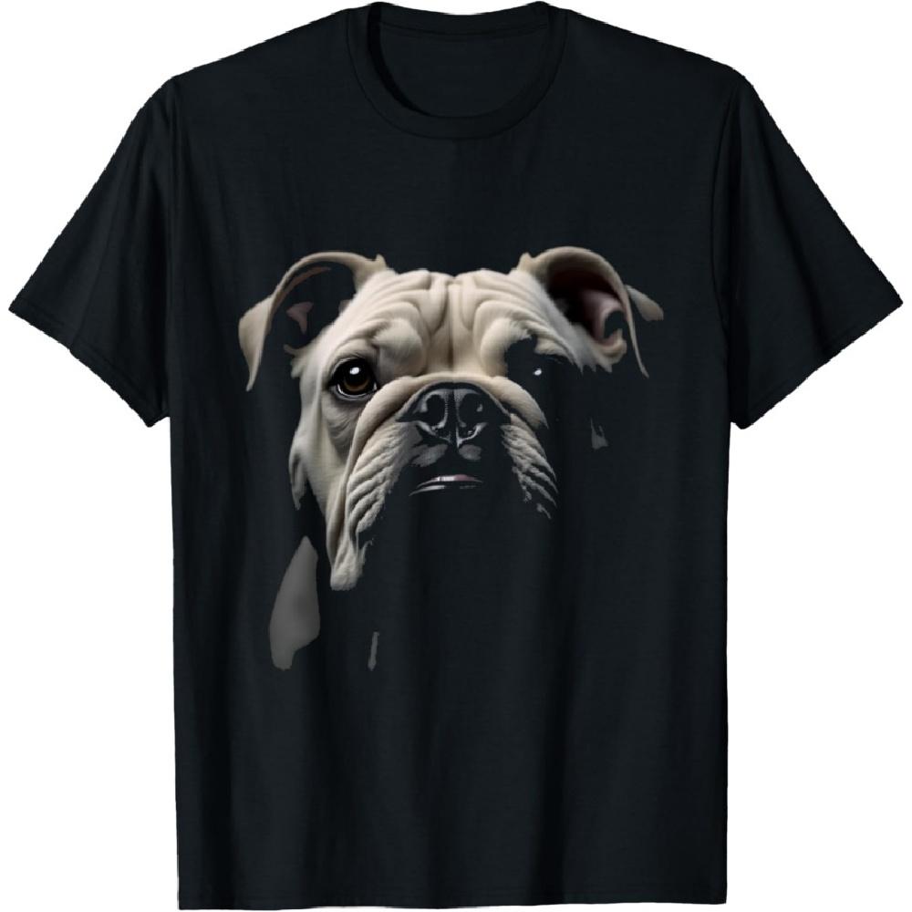 

Black English Bulldog Dog Bulldog Face T-Shirt XXXXXL чорний