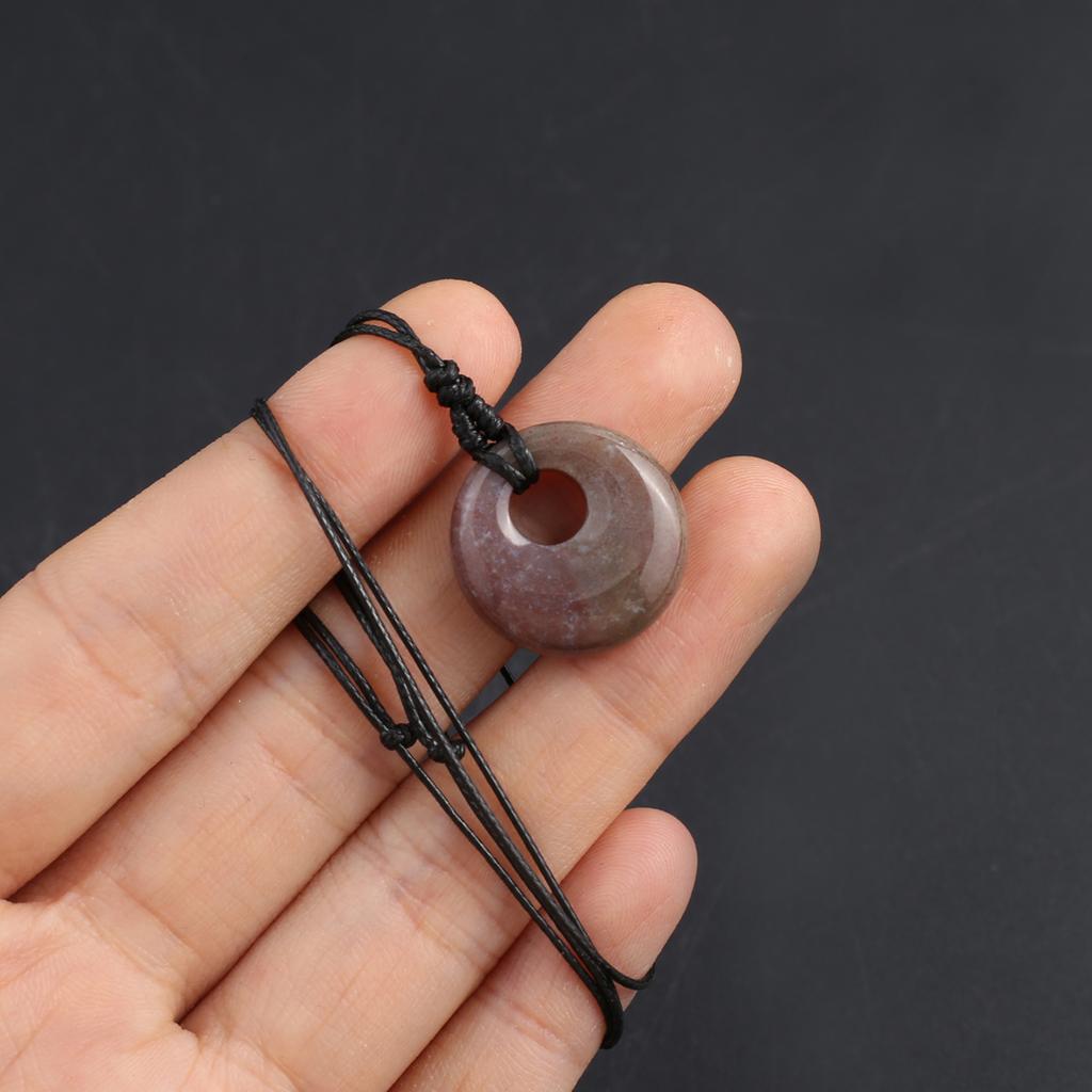 Collana Con Ciondolo Albero Della Vita In Ametista Naturale E Rame - Pietra Preziosa Viola, Gioiello Energia Cristallo, Catena Acciaio 64cm
