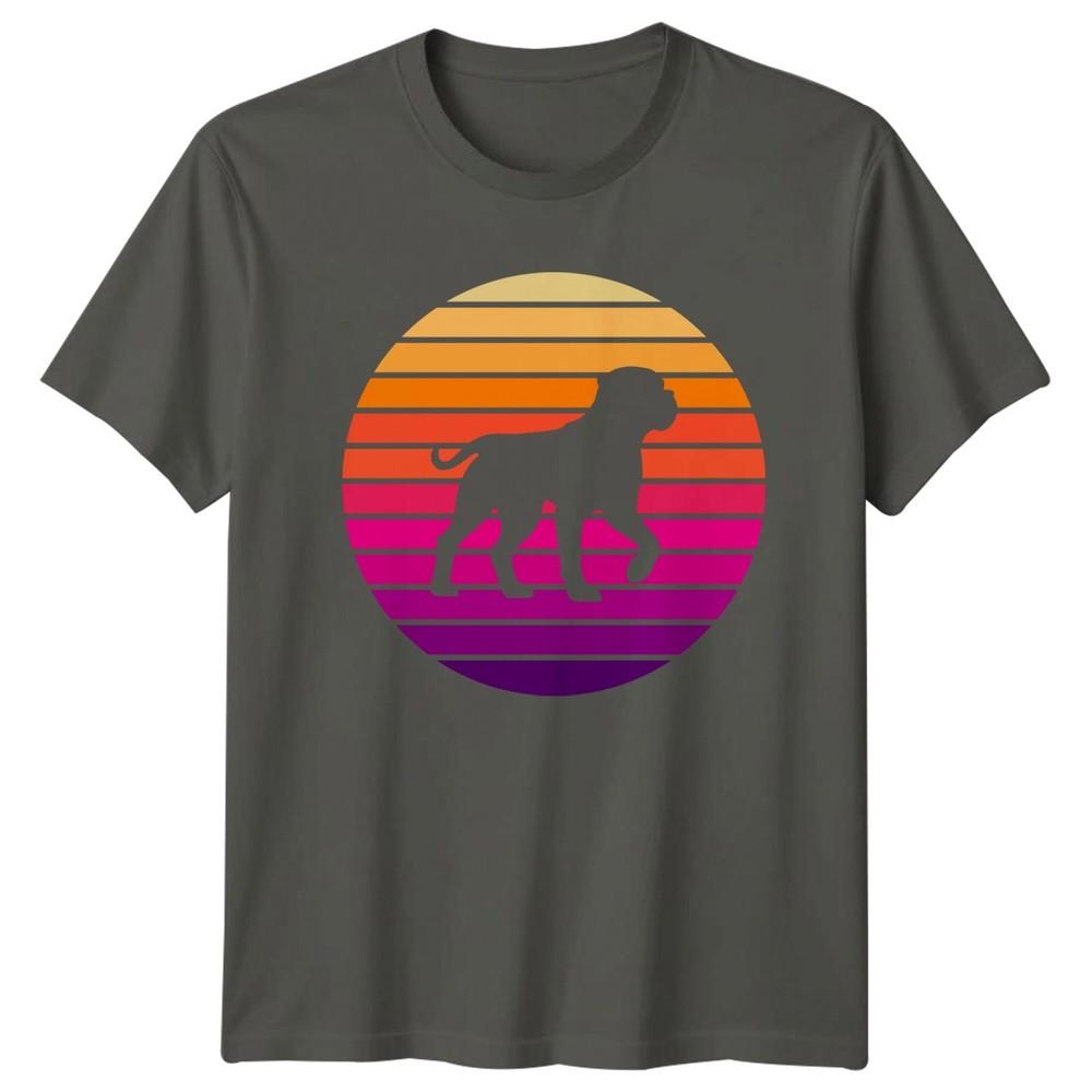 Retro Sunset Dog Walking Vibe TShirt Retro Dog Owner Dogs S
