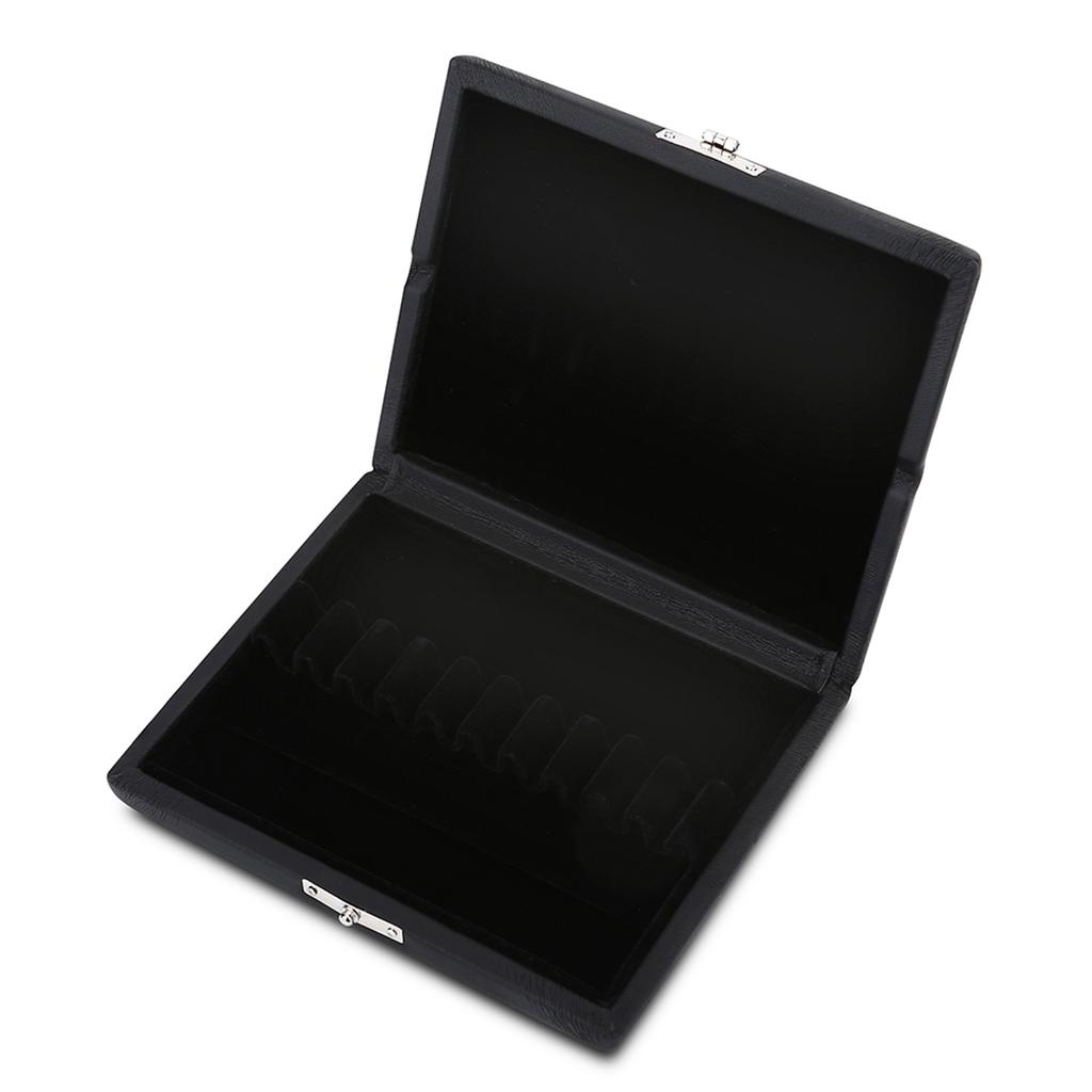 Wooden   PU Leather Cover Reed Case Holder Storage Box for 10pcs Oboe Reeds #1