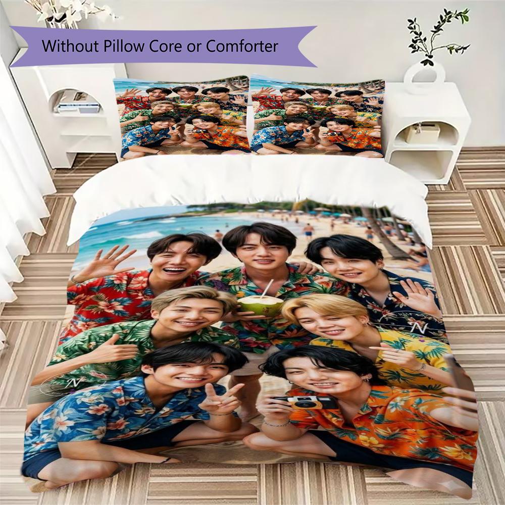 Hawaiian Floral Summer Bedding Without Core 1 Duvet Cover 2 Pillowcase Without Core Christmas Birthday Gift Duvet Cover And Pillowcase