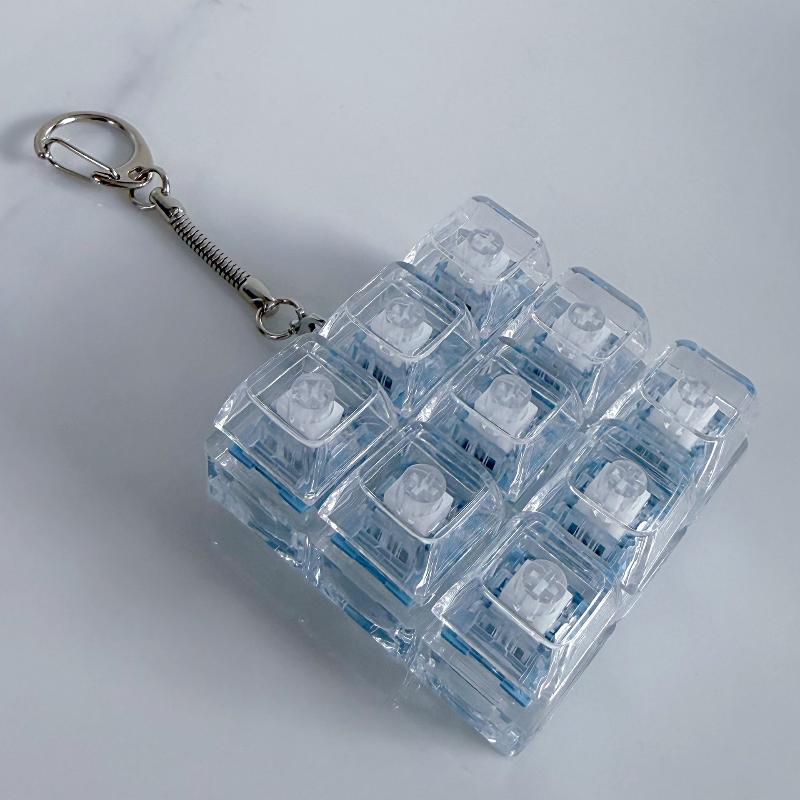 1/2/3/4/9 Tasten Tastatur Spielzeug Tastenkappe Schlüsselanhänger Stressabbau Fingerspitzen Gadget Dekompression Spielzeug Klicker Spielzeug