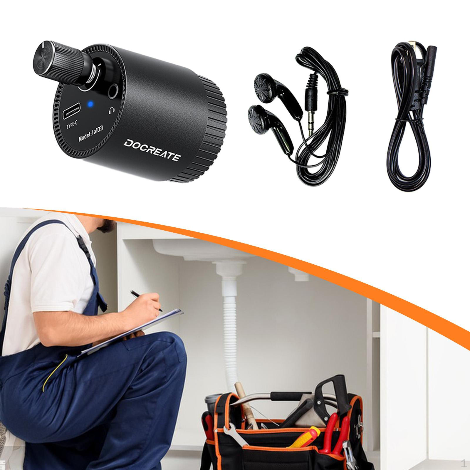 

Water Leak Detection Sound Amplifier through Wall Portable Easy to Use Accessories Voice Detector