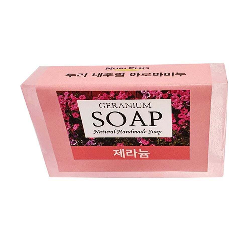 Geranium-Scented Handmade Natural Soap with Handmade Ingredients [WFJGL7T_251108] 1 pack of Geranium Natural