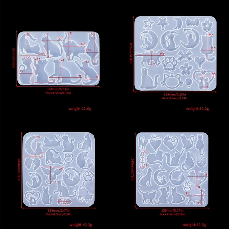 Animal Epoxy Resin Silicone Mold Pendant Mold for Jewelry Necklace Earring Keychains Charm Making