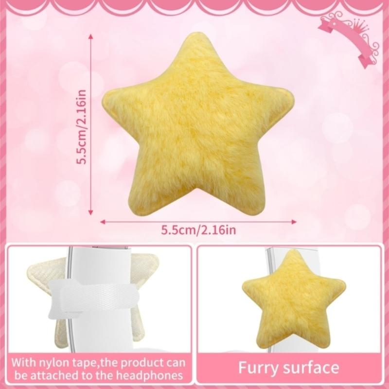 Coppia di Decorazioni per Cuffie da Gioco in Peluche Morbidi Proteggi Pad Auricolari per Comfort e Riduzione del Rumore Opzione Multicolore
