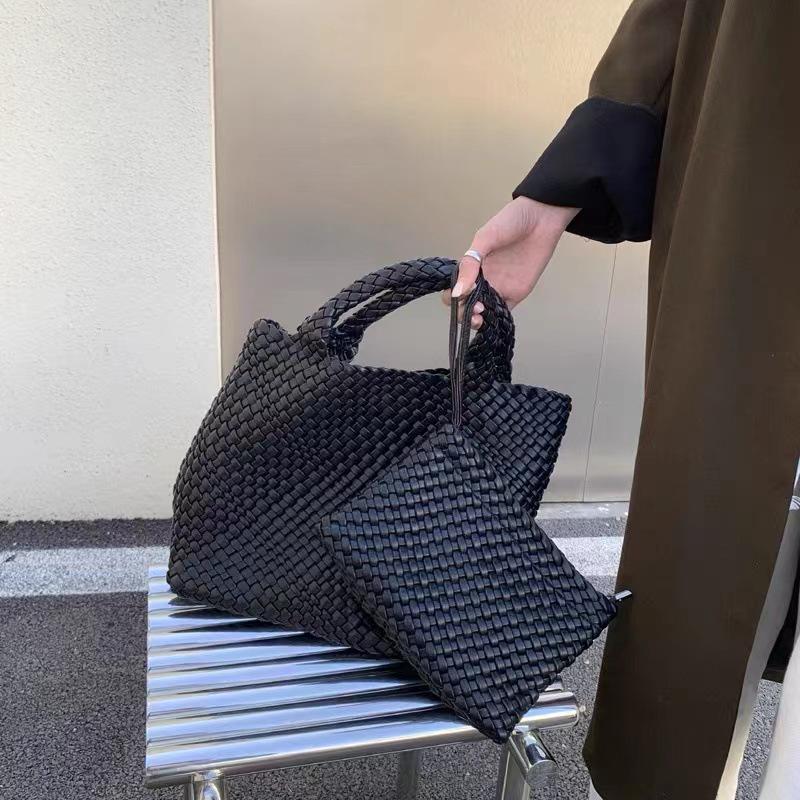 

Високоякісна сумка з натуральної шкіри ручного плетення 2024 року великої місткості