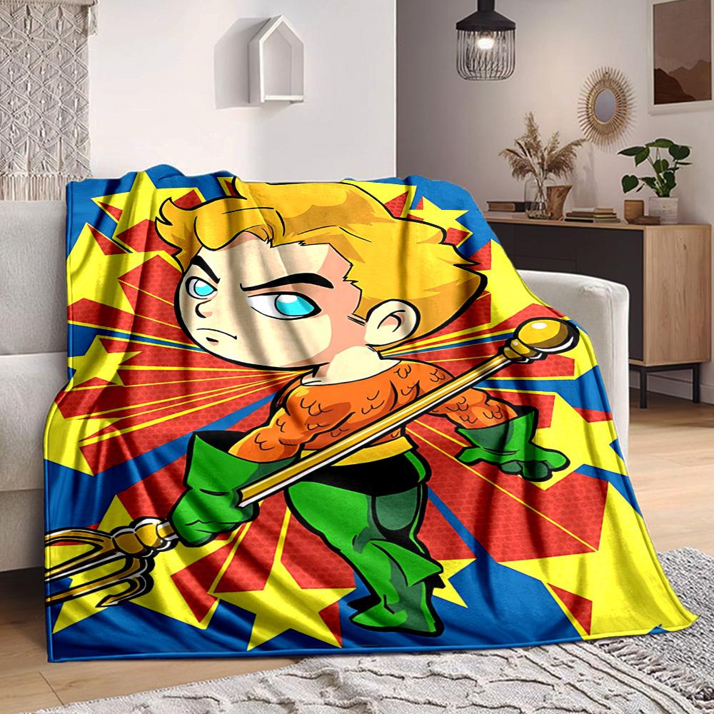 1pc Aquaman Flannel Throw Blanket, Soft, Warm & Cozy for Couch, Bed, Office, and Travel, Versatile All-Season Gift, Christmas present yy251022073