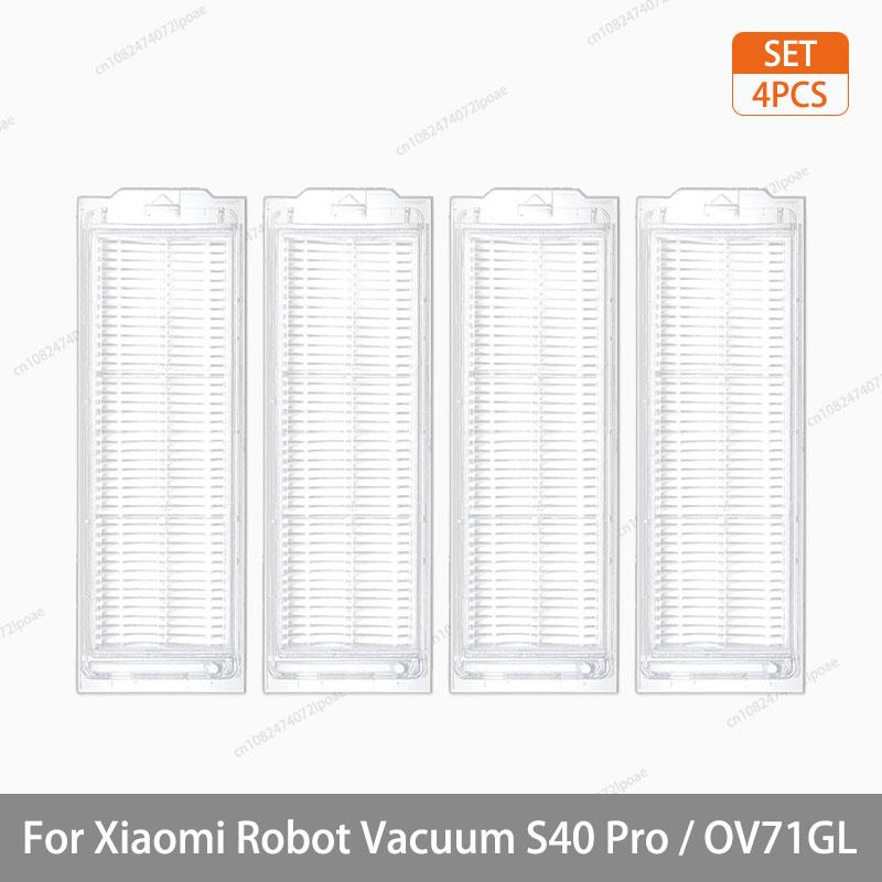 For Xiaomi S40 Pro / OV71GL Robot Vacuum Cleaner Parts Accessories Main Brush Side Brush Hepa Filter Mop Cloth Replacement Spare