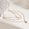 Wanxing stainless steel fringed necklace collarbone chain star moon titanium steel non-fading jewelry