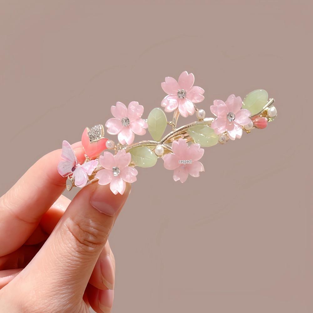 

Элегантная ретро-заколка для волос в виде цветка-бабочки с бантом - стиль ханьфу-чонсам