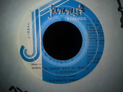 7inch Record LITTLE JOHN - Me Name Weh Mi Name NONE Jammy's Records 1997 Jamaica Reggae, Ska & Dub Used