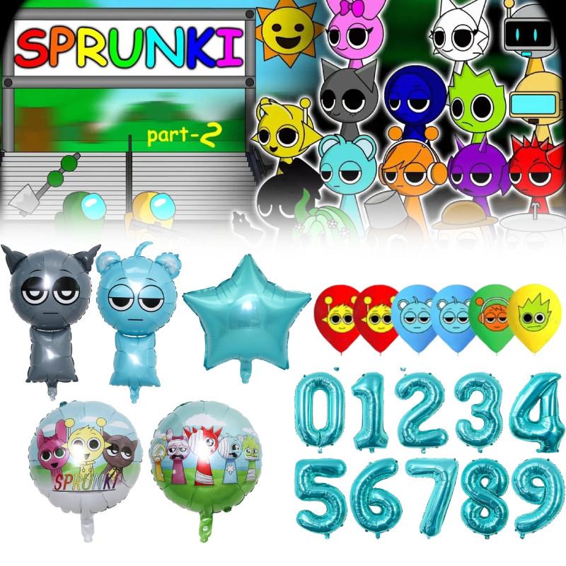 Foil Sprunki Cartoon Balloons Colorful Wedding Festival Birthday Decoration
