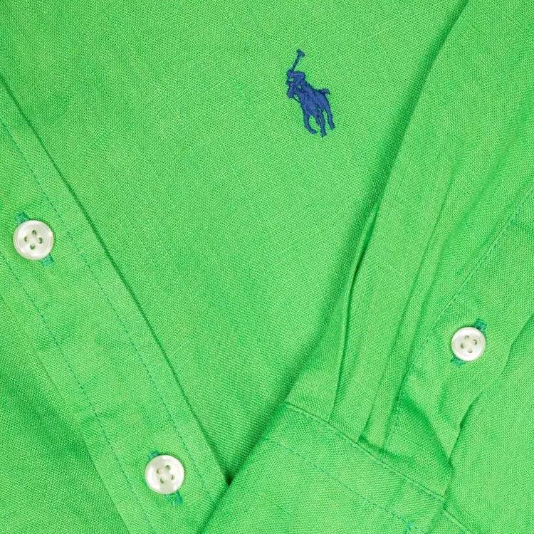 Koszula Polo Ralph Lauren Ss22 Jednokolorowa, z haftowanym logo i kucykiem, jednorzędowa, z długim rękawem, dziecięca, 323865270-009