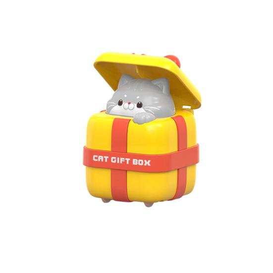 

Мини-игрушечный гоночный автомобиль для ребенка, без котенка, инерционная батарея, интересный, милый мультфильм, для игрушечного автомобиля, родитель-ребенок жёлтый