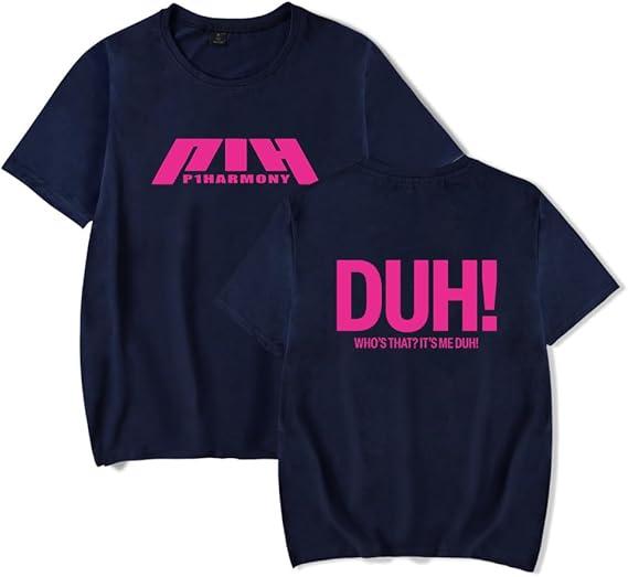 P1harmony Merch Duh New Album Summer Tee Kpop TShirt Unisex Adult Fashion Short Sleeve Jumpers S