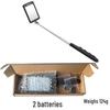 Magnetic Extendable Car Undercarriage Inspection Mirror with 360° Rotation and Light
