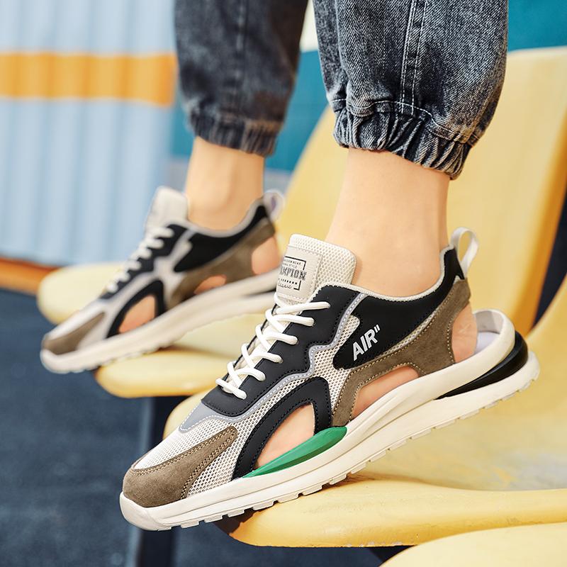 Summer Men Sandals Breathable Mesh Beach Slippers Shoes Outdoor Non-slip Sneakers Fashion Casual Shoes Luxury Sandal