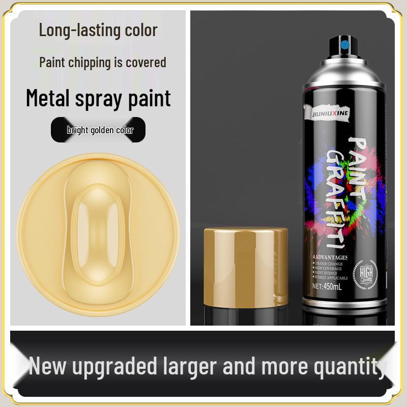 Rustproof Metallic Hand-Spray Paint: Anti-Corrosion, High-Temperature, Waterproof, White Refinishing for Rust Removal