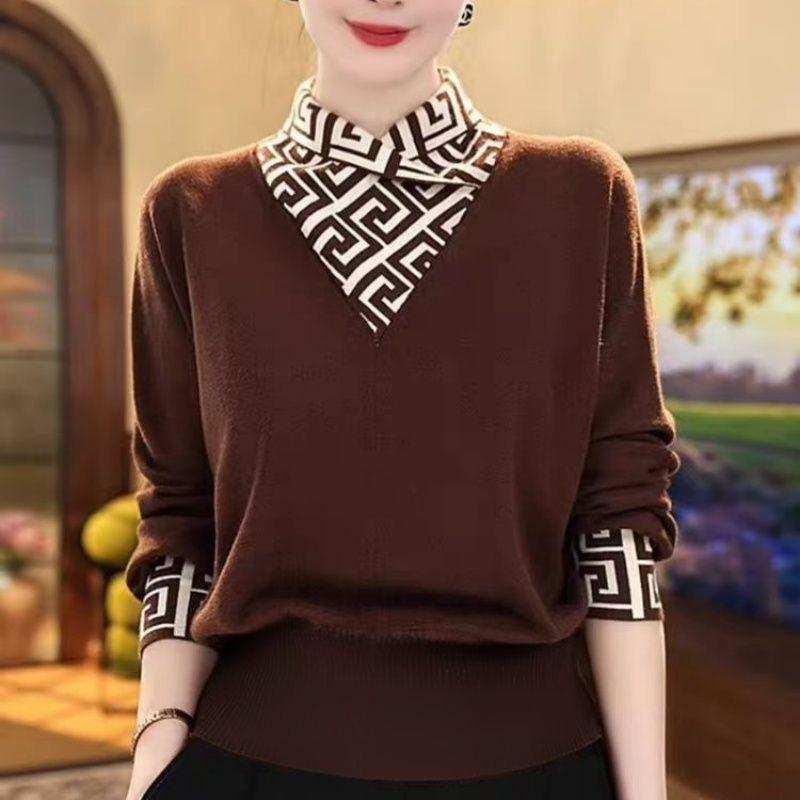 Double-sided German velvet semi-turtleneck bottoming shirt winter new inner warm versatile splicing design T-shirt women