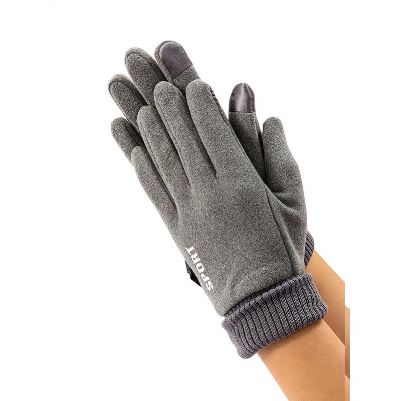 Damen Winter Warme Winddichte Fleece Touchscreen Fahrradhandschuhe für Outdoor-Sportarten