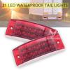 2PCS Car Truck 21 LED Side Marker Clearance Light Rear Lamps Waterproof Tailight Truck Trailer LED Clearance Lights Amber Red