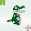 Green Dripping Crocodile Diy Beaded Accessories, Fashion Animal S925 Silver Loose Beads Bsc190
