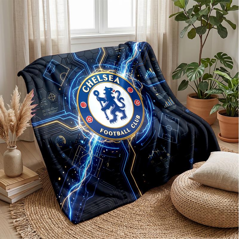 Chelsea FC Theme blanket Soft Flannel Blanket Plush Throw Blanket Cozy Sofa Bed Blanket for Home Decor