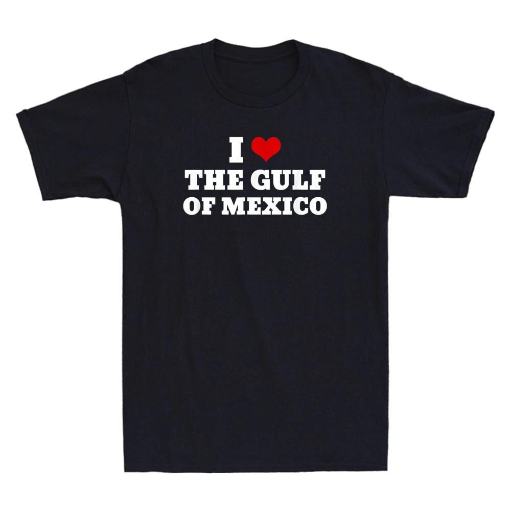 I Love The Gulf Of Mexico USA Funny Red Heart Graphic Men s Short Sleeve T-Shirt XS
