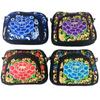 Peony Embroidery Flower Shoulder Bag Canvas Zipper Flower Purse Wallets  Daily