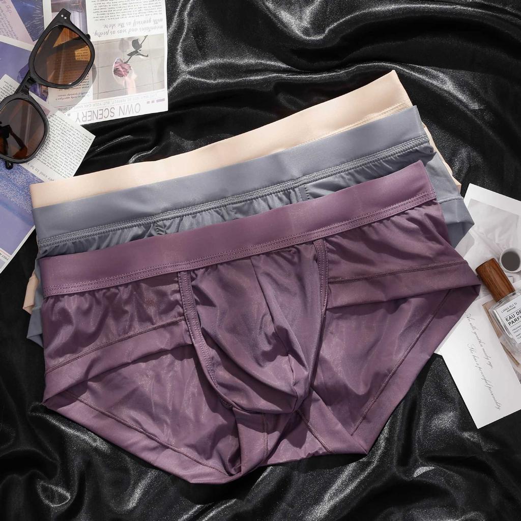 Herren Neue Sommer Ice Silk Ultra Dünn Atmungsaktiv Bequem Slips