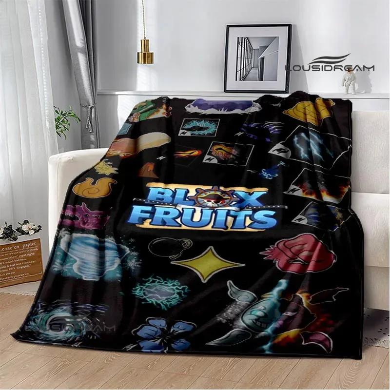 3D game B-blox fruits printed blankets children's warm blanket soft and comfortable blanket home travel blanket birthday gift