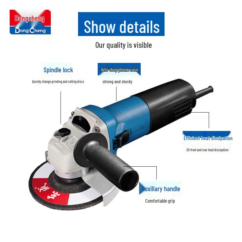 Dongcheng Multi-function Angle Grinder CN Plug (adapter Included)