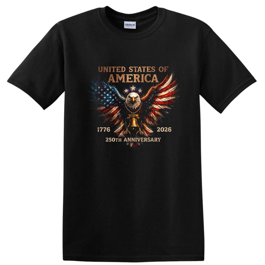 USA 250th Anniversary Eagle T Shirt Patriotic Vintage Design Tee 1776 2026 XXXL