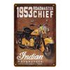Segni Metallici Vintage Pin Up di Motociclette per Decorazione Man Cave Bar Garage