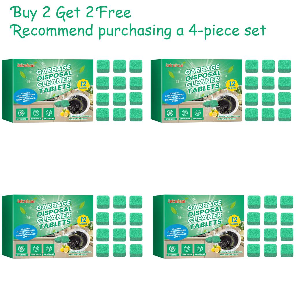 Jakehoe 12 Stück Küchenabflussreinigungstabletten - Tiefenreinigung Spüle & Müllentsorgung, Kraftvoller Geruchsvernichter & Desodorierer